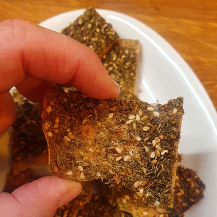Crakers au levain écarté et zaatar